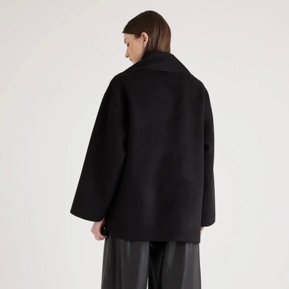 New Quince Women’s Double-Faced Merino Wool Scarf Coat $200 Small 3760 - Picture 3 of 13